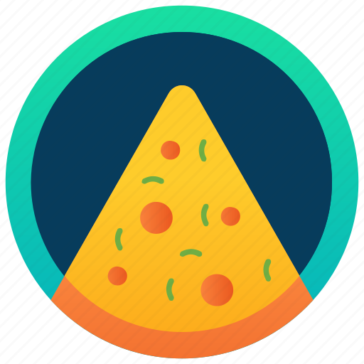 Edible, fast food, food badge, pizza slice badge, savoury dish, snack icon - Download on Iconfinder