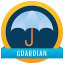 achievement, guardian badge, insurance badge, marker, medallion, reward, stamp 