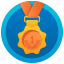bronze medal, gold medal, medal achievement, numbering medal, one symbol medal 