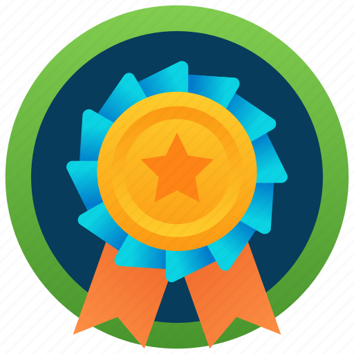 Achievement badge, badge, fabric badge, performance badge, ribbon badge, star badge icon - Download on Iconfinder