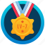 gold medal, medal, medallion, military badge, star pendant 
