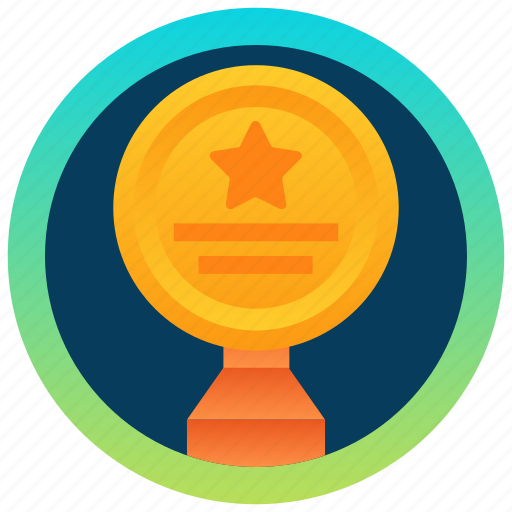 Achievement award, golden trophy, star award, star trophy, winner trophy icon - Download on Iconfinder