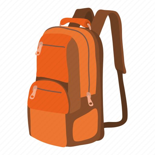Backpack, backpacking, bag, cartoon, equipment, hiking, travel icon - Download on Iconfinder