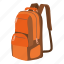 backpack, backpacking, bag, cartoon, equipment, hiking, travel 
