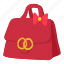 bag, cartoon, elegance, handbag, lady, red, white 