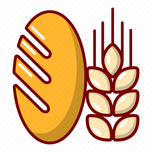 Bakery, bread, cartoon, food, loaf, texture, wheat icon - Download on Iconfinder