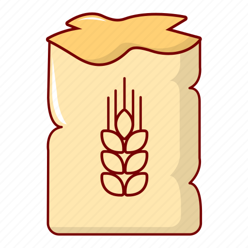 Bag, cartoon, food, logo, nature, texture, wheat icon - Download on Iconfinder