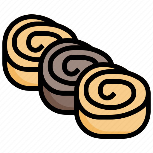 Roll, cake, food, restaurant, dessert, bakery icon - Download on Iconfinder
