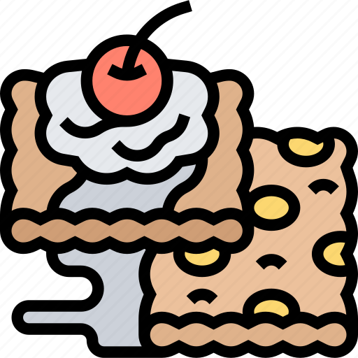 Brownie, chocolate, cake, bakery, gourmet icon - Download on Iconfinder