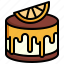 orange, cake, bakery, food, and, restaurant, slice, dessert