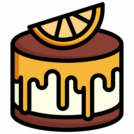 Orange, cake, bakery, food, and, restaurant, slice icon - Download on Iconfinder