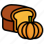 pumpkin, bread, food, and, restaurant, baker, humanpictos, profession 