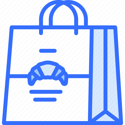 Bag, croissant, bakery, pastries, food icon - Download on Iconfinder
