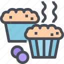 bakery, berry, blueberry, food, muffins
