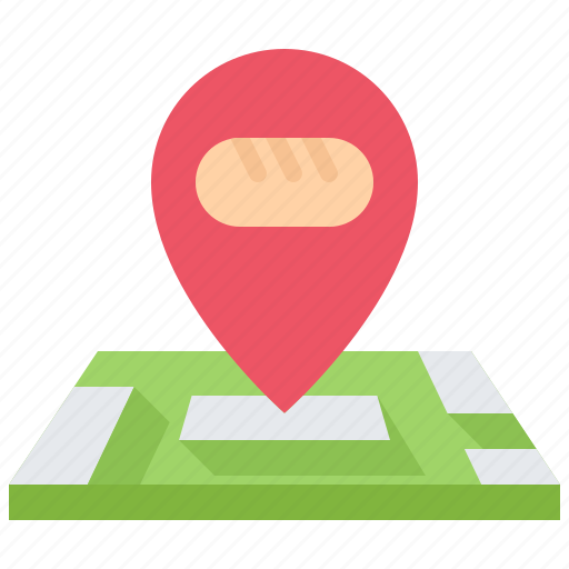 Baker, bakery, bakeshop, food, location, map icon - Download on Iconfinder