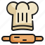 baked, hat, dessert, chef, shop, shopping, store, bakery icon 