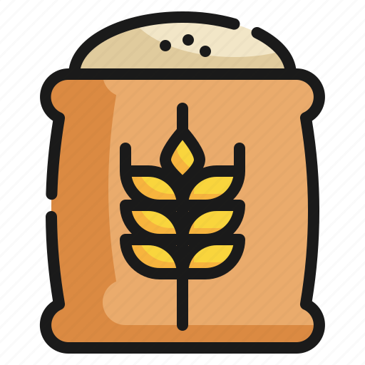 Wheat, flour, baked, bag, bakery icon icon - Download on Iconfinder
