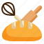 baked, kitchen, loaf, dessert, cooking, bakery icon 