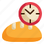 loaf, time, baked, bakery icon, timer 