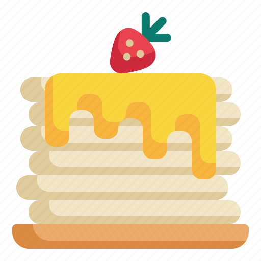 Pancake, honey, baked, dessert, sweet, food, bakery icon icon - Download on Iconfinder