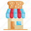 shop, bread, baked, dessert, bakery icon, shopping, store 
