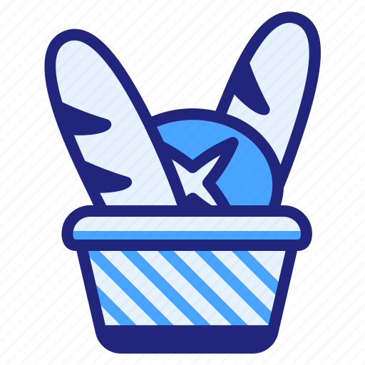 Basket, bread, breadbasket, container, carry icon - Download on Iconfinder