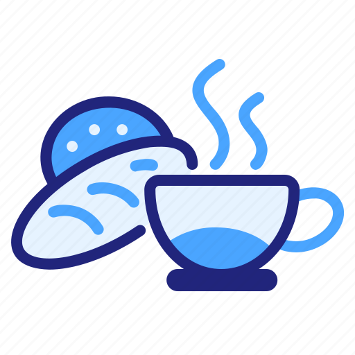 Coffee, drink, caffeine, bread, breakfast icon - Download on Iconfinder