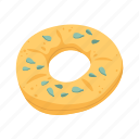 bun, doughnut, healthy, flat, icon, baking, bakery, bakehouse, cuisine