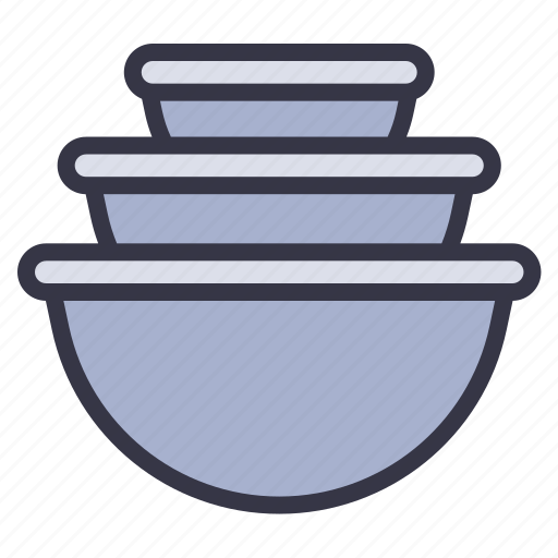 Baking, tools, kitchen, mixing, bowls icon - Download on Iconfinder
