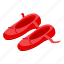 ballet, red, shoes, isometric 