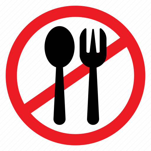 Ban, eating, fork, no, notice, sign, spoon icon - Download on Iconfinder