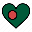 bangla, bangladesh, country, flag, heart