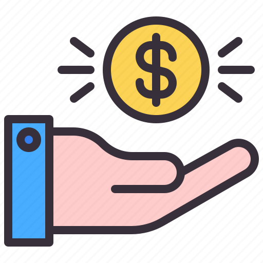 Coin, dollar, hand, money, payment icon - Download on Iconfinder