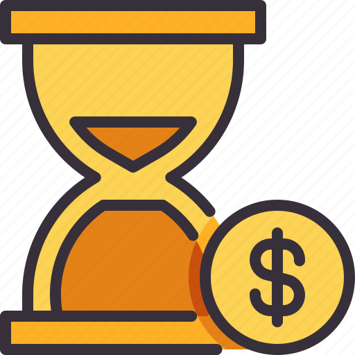 Dollar, hourglass, money, payment, time icon - Download on Iconfinder