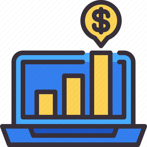 Business, graph, growth, laptop, money icon - Download on Iconfinder