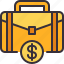 bag, bank, briefcase, dollar, money 