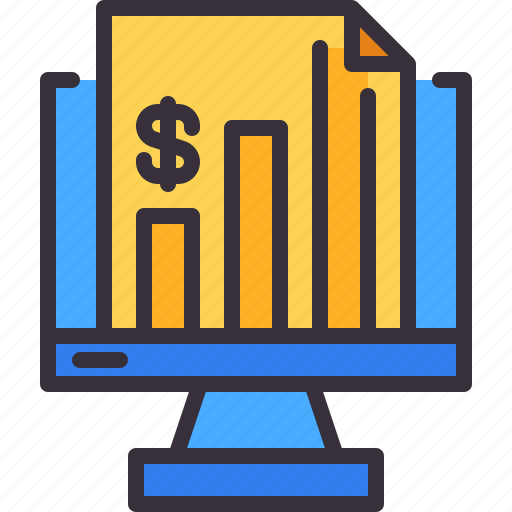 File, graph, growth, monitor, statistics icon - Download on Iconfinder