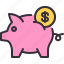 business, coin, money, pig, save 