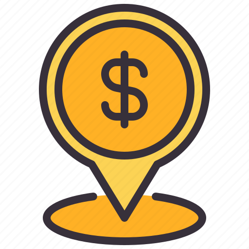 Dollar, finance, money, pin icon - Download on Iconfinder