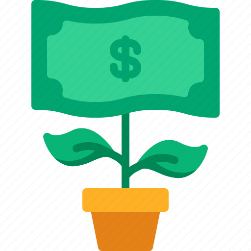 Bank, dollar, growth, money, plant icon - Download on Iconfinder