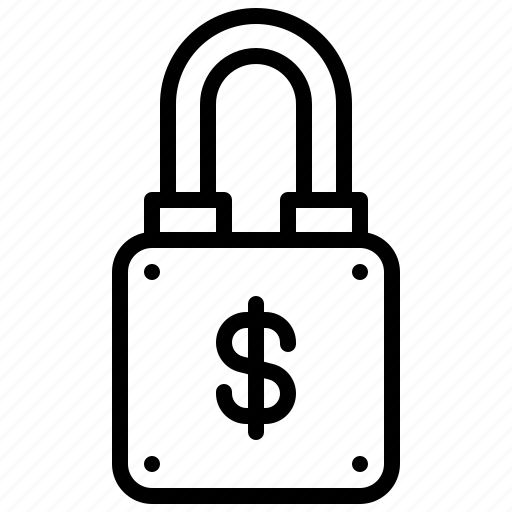 Bank, dollar, finance, locked, padlock icon - Download on Iconfinder