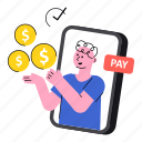 digital, payment, computer, cash 
