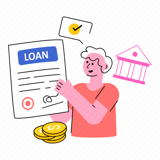 Bank, loan, payment, banking illustration - Download on Iconfinder