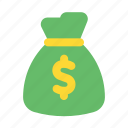 money, bag, cost, budget, banking