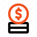coin, dollar, money, currency, business, and, finance