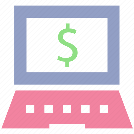 Computer, cost, device, dollar, laptop, notebook, online payment icon - Download on Iconfinder