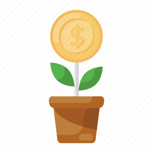 Dollar, plant, dollar plant, money plant, money growth, business development, investment icon - Download on Iconfinder