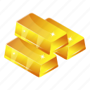 asset, gold stack, gold bars, bullion, gold biscuits 