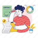 smart, contract, phone, document