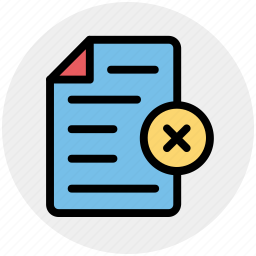 Cross, document, file, page, paper, reject, sheet icon - Download on Iconfinder
